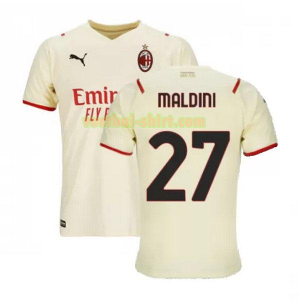 maldini 27 ac milan uit shirt 2021 2022 wit mannen