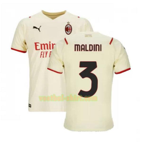 maldini 3 ac milan uit shirt 2021 2022 wit mannen