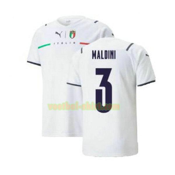 maldini 3 italië uit shirt 2021 2022 wit mannen