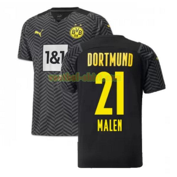 malen 21 borussia dortmund uit shirt 2021 2022 zwart mannen