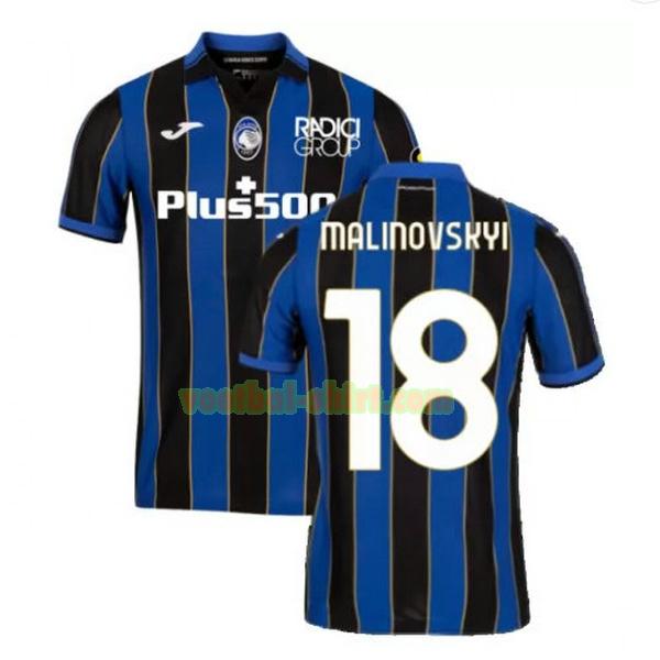 malinovskyi 18 atalanta thuis shirt 2021 2022 blauw zwart mannen