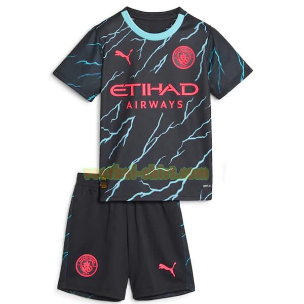 manchester city 3e shirt 2023 2024 zwart kinderen