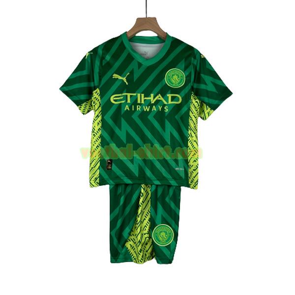 manchester city doelman shirt 2023 24 groen kinderen