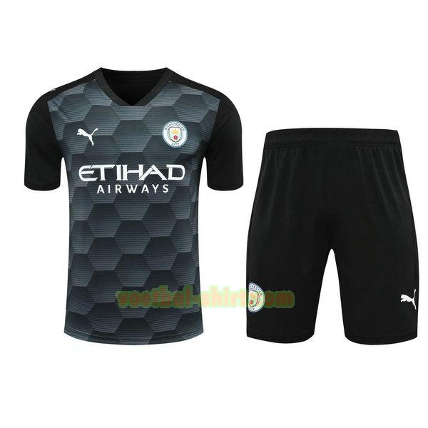 manchester city doelman shirts+pantalón 2021 zwart mannen