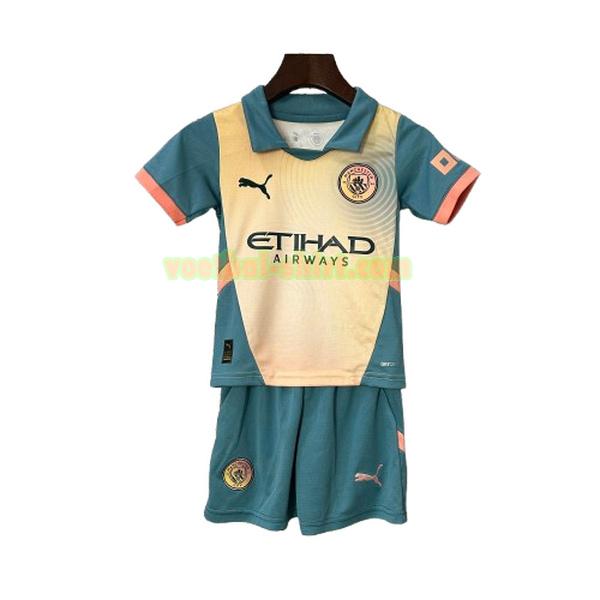 manchester city fourth shirt 2024 2025 geel groen kinderen