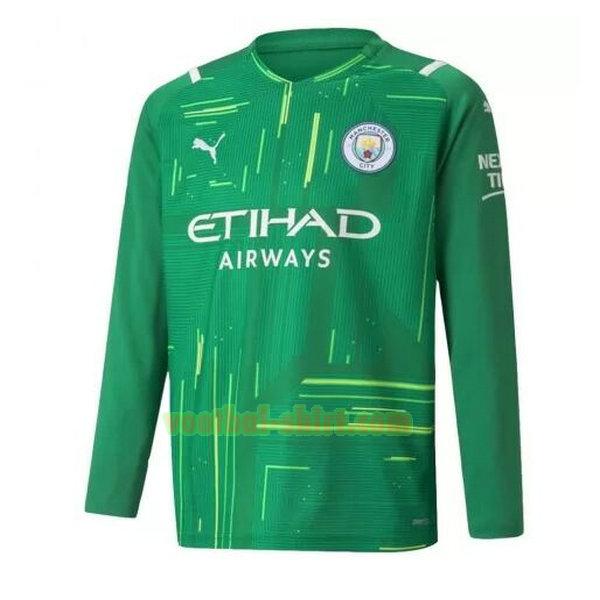 manchester city lange mouwen doelman shirt 2021 2022 groen mannen