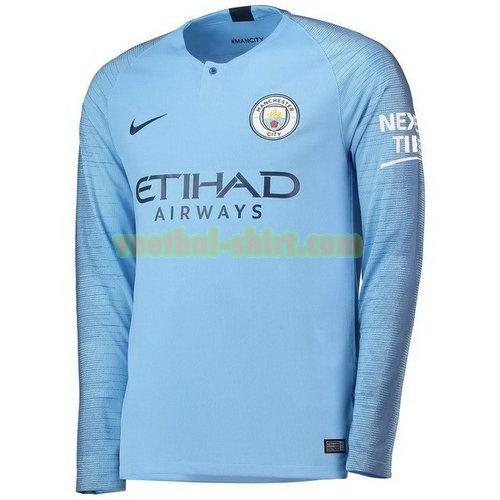 manchester city lange mouwen thuis shirt 2018-2019 mannen