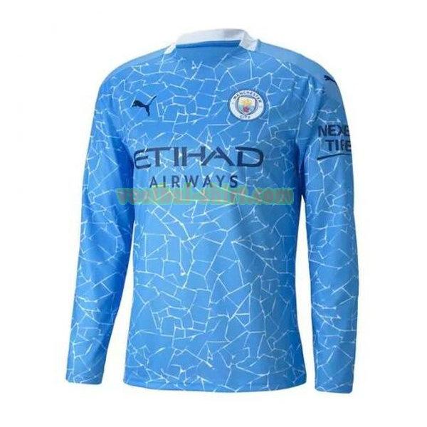 manchester city lange mouwen thuis shirt 2020-2021 mannen