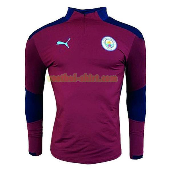 manchester city lange mouwen training shirt 2020-2021 rood hombro