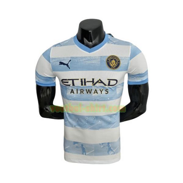manchester city player special edition shirt 2022 2023 blauw wit mannen