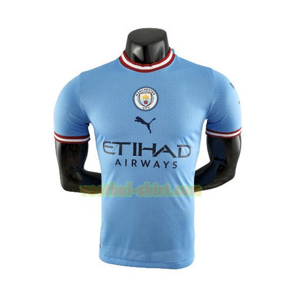 manchester city player thuis shirt 2022 2023 blauw mannen