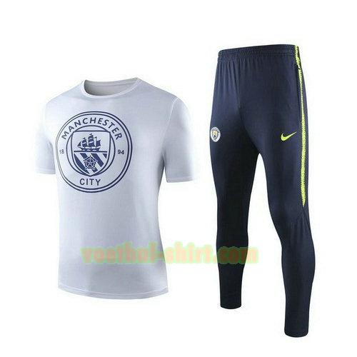 manchester city set opleiding 2019-2020 wit blauw mannen