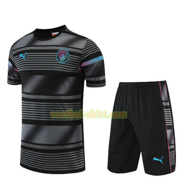 manchester city set training shirt 2022 2023 zwart mannen