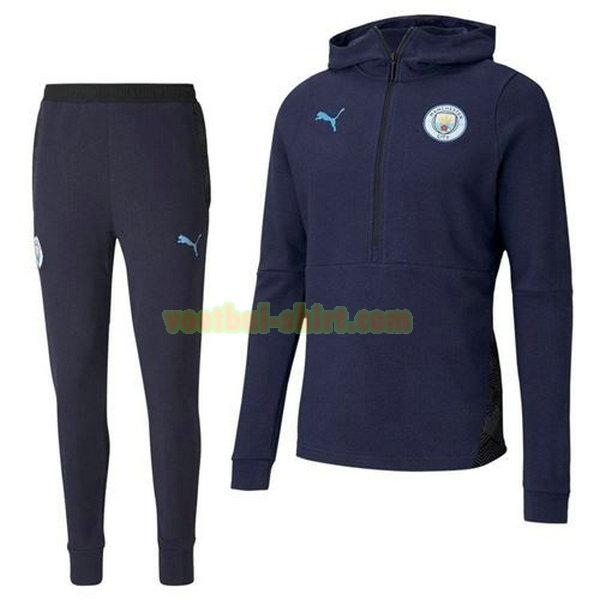 manchester city set trainingspak 2020-2021 blauw mannen