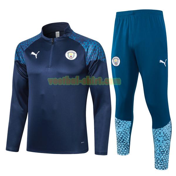 manchester city set trainingspak 2023 2024 blauw mannen