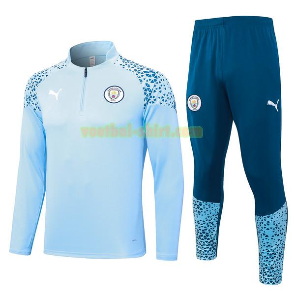 manchester city set trainingspak 23 24 blauw mannen