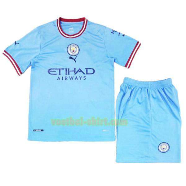 manchester city thuis shirt 2022 2023 blauw kinderen