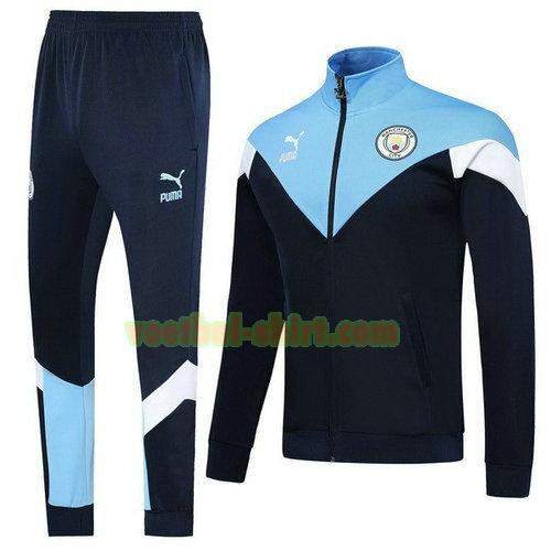 manchester city trainingspak 2019-2020 blauw wit mannen