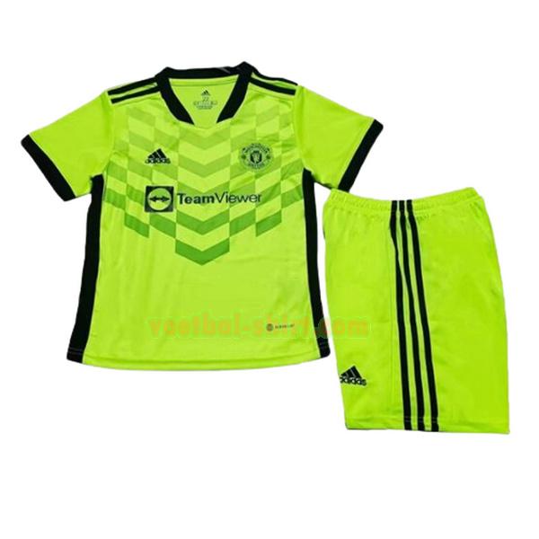 manchester united 3e shirt 2022 2023 groen kinderen