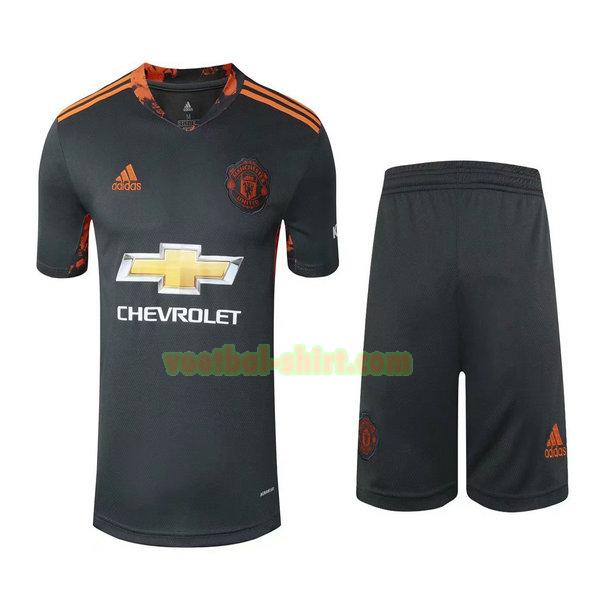 manchester united doelman shirts+pantalón 2021 zwart mannen