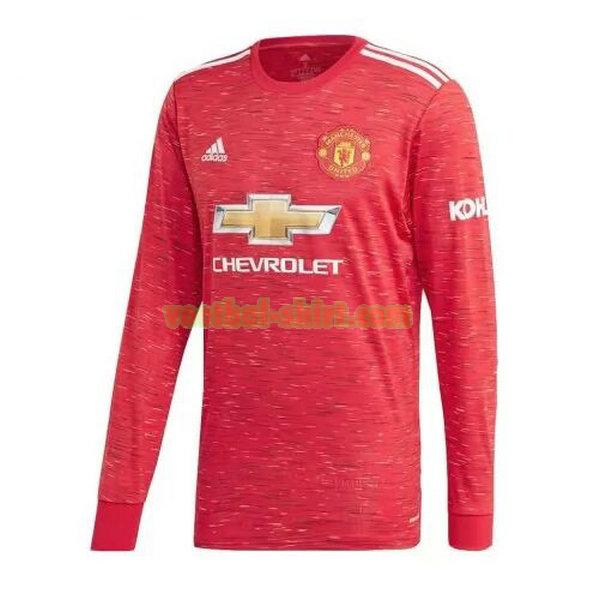 manchester united lange mouwen thuis shirt 2020-2021 mannen