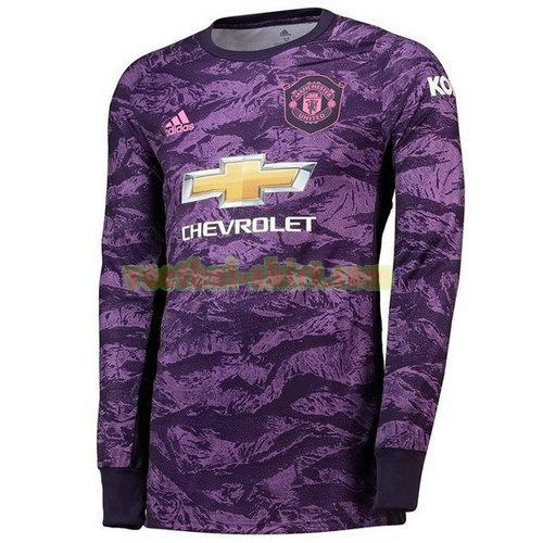 manchester united lange mouwen uit doelman shirt 2019-2020 mannen