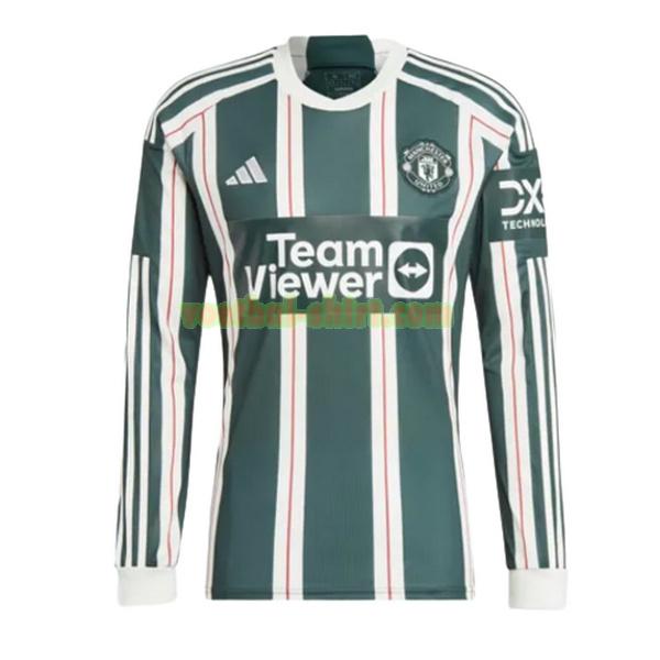 manchester united lange mouwen uit shirt 2023 2024 groen mannen