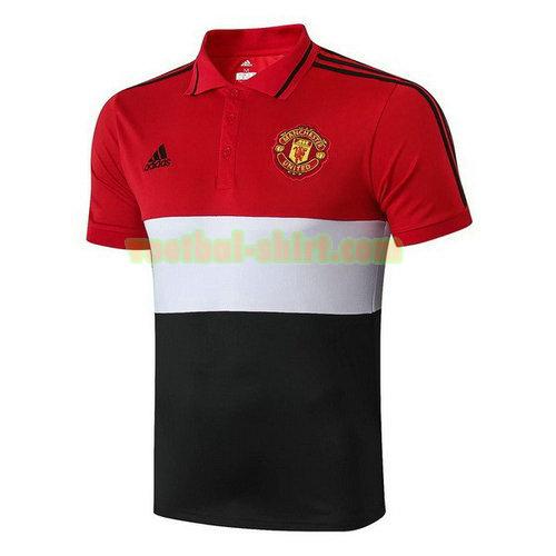 manchester united poloshirt 19-20 rood wit mannen