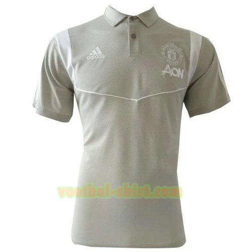 manchester united poloshirt 2019-2020 grijs mannen