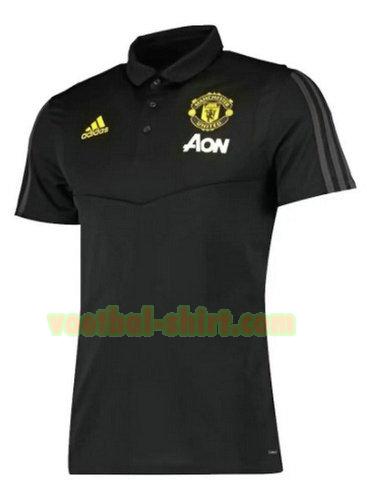 manchester united poloshirt 2019-2020 zwart geel mannen