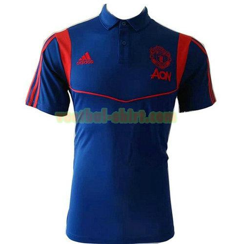 manchester united poloshirt 2019 2020 blauw marinekleur mannen