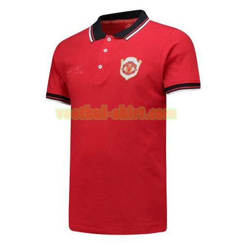 manchester united poloshirt 20th rood mannen