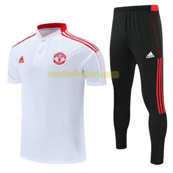 manchester united set polo 2022 wit mannen