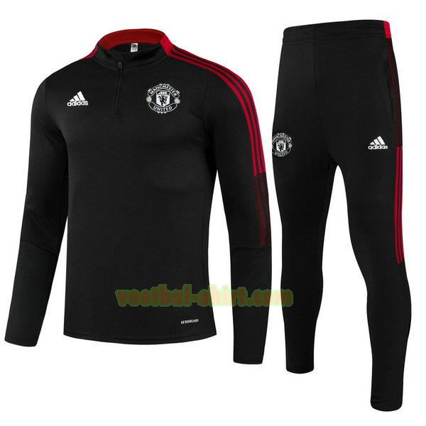 manchester united set trainingspak 2021 22 zwart kinderen