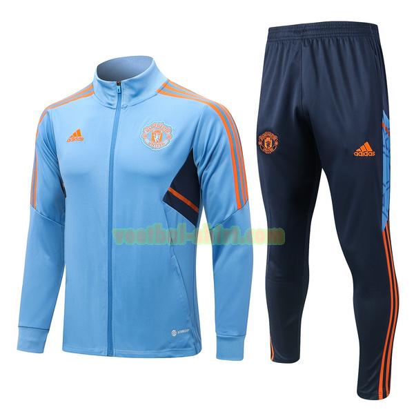 manchester united set trainingspak 2022 23 blauw mannen