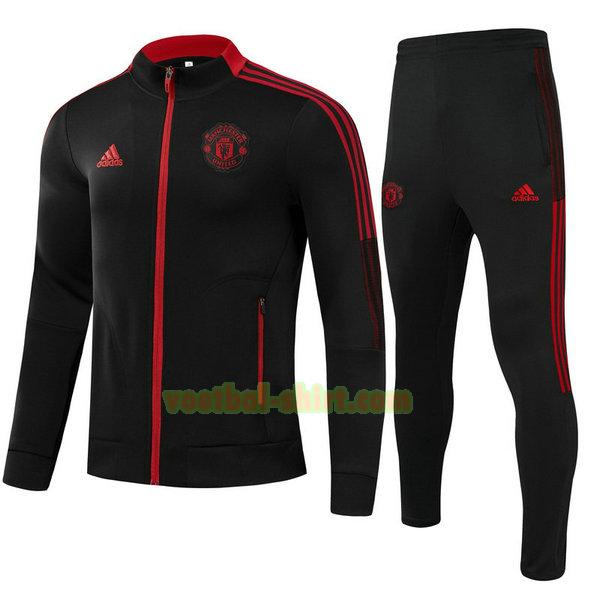 manchester united set trainingspak 21 22 zwart kinderen