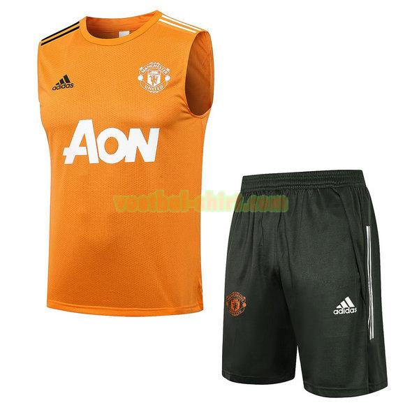 manchester united set vest 2021 2022 oranje mannen