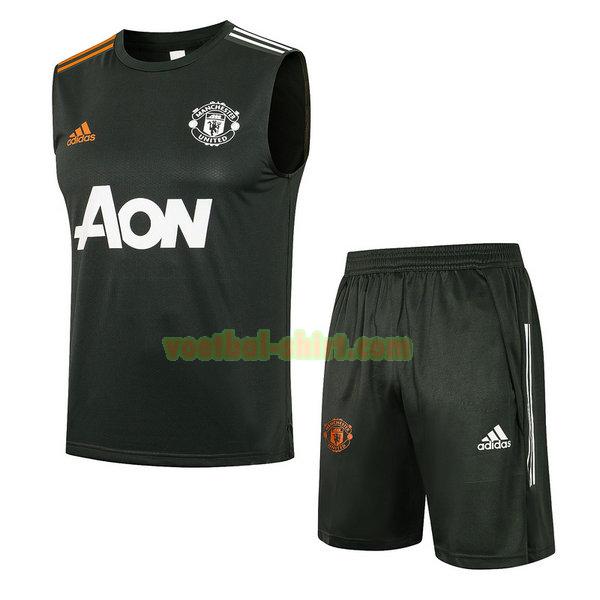 manchester united set vest 2021 2022 zwart mannen