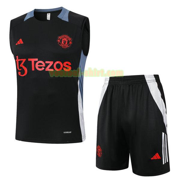 manchester united set vest 2024 zwart mannen