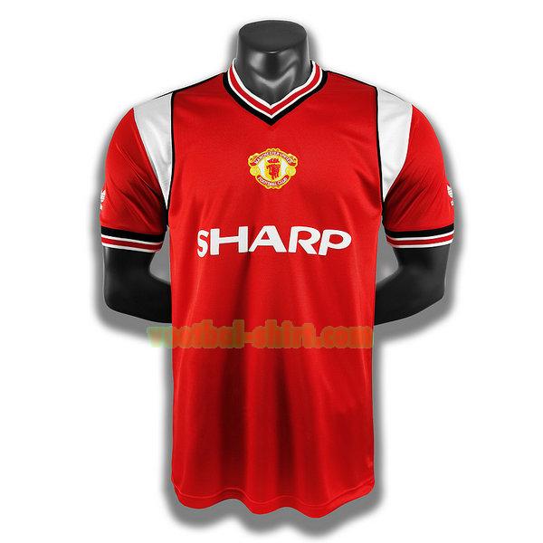 manchester united thuis player shirt 1985 rood mannen