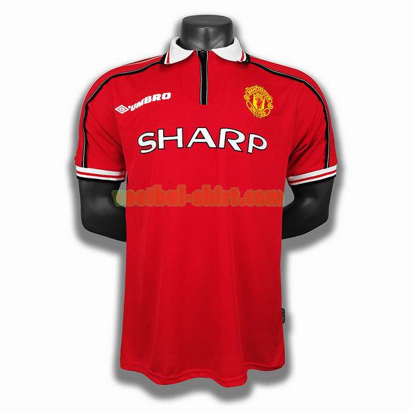 manchester united thuis player shirt 1998 1999 rood mannen