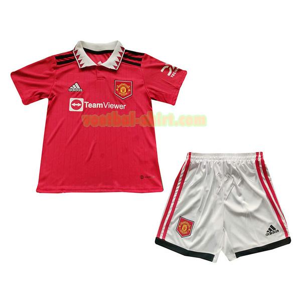 manchester united thuis shirt 2022 2023 rood kinderen