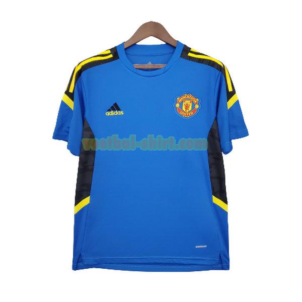 manchester united training shirt 2021 2022 blauw mannen