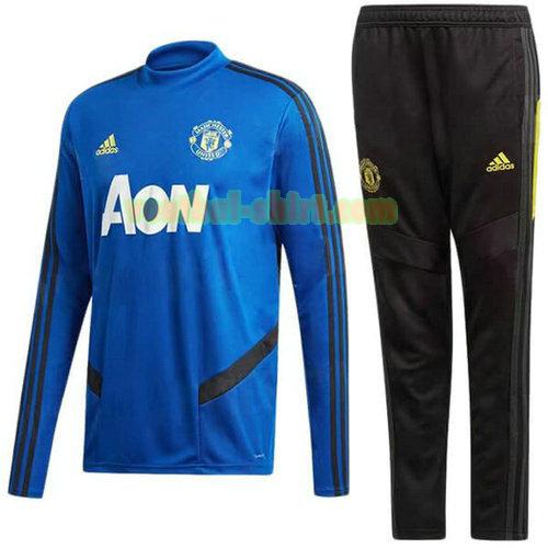 manchester united trainingspak 2019-2020 blauw zwart mannen