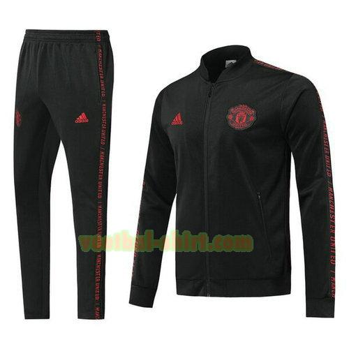 manchester united trainingspak 2019-2020 zwart rood mannen