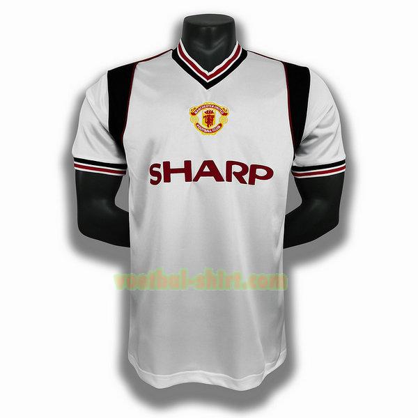 manchester united uit player shirt 1985 wit mannen