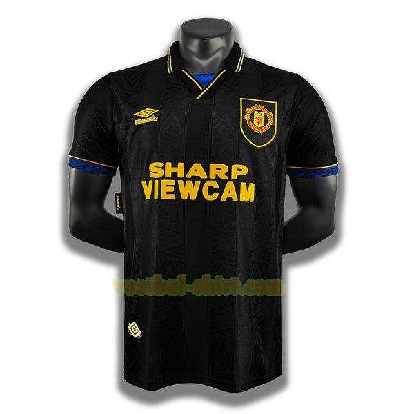 manchester united uit player shirt 1993 1994 zwart mannen