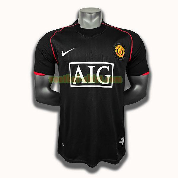 manchester united uit player shirt 2007 2008 zwart mannen