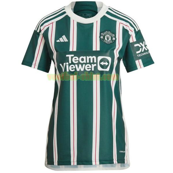 manchester united uit shirt 2023 2024 groen dames