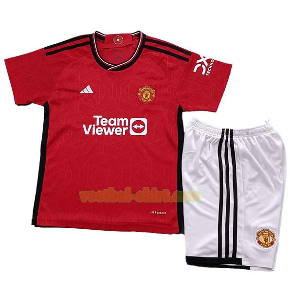 manchester united uit shirt 2023 2024 rood kinderen